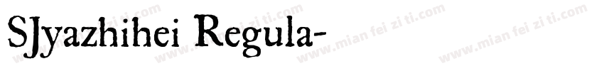 SJyazhihei Regula字体转换